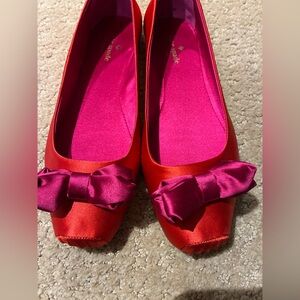 Kate spade satin ballet flats slippers size 7.5